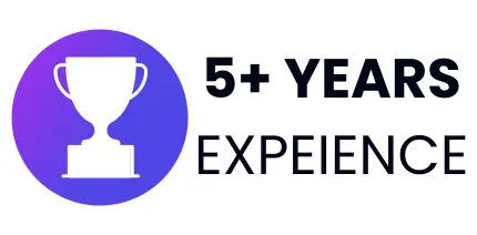 Trust badge showing years of experience